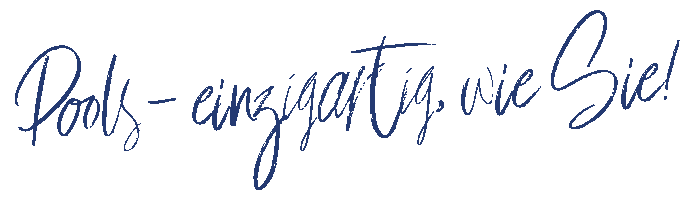 hanschriftlicher slogan in blau